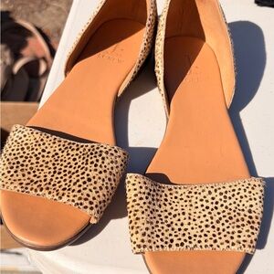 J. Crew Tan Leopard-Print D’orsay flats